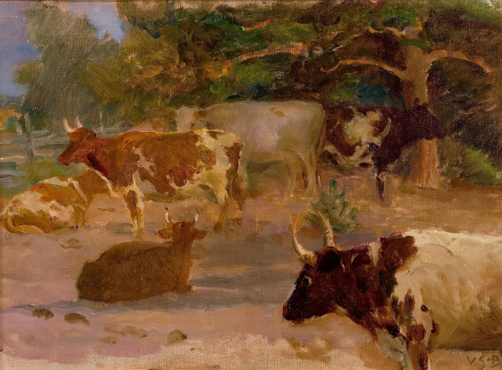Lehmiä, by Venny Soldan-Brofeldt, 1913