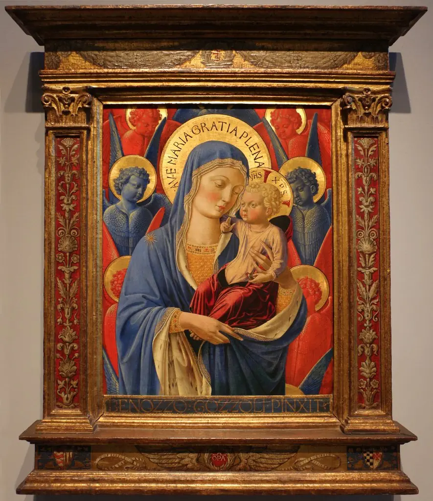 madonna col bambino e angeli