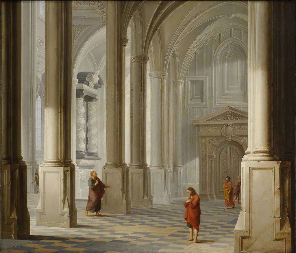 Church Interior with the Parable of the Pharisee and the Publican (Luke 18:9-14)