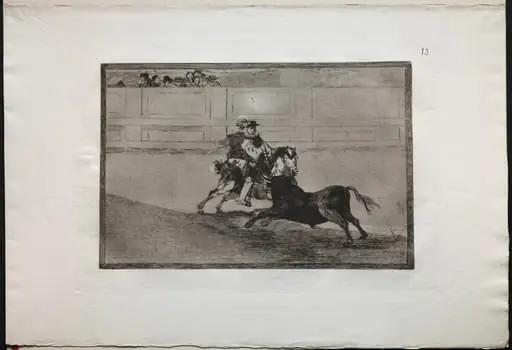 Bullfights:  A Spanish Mounted Knight in the Ring Breaking Short Spears Without the Help of Assistants