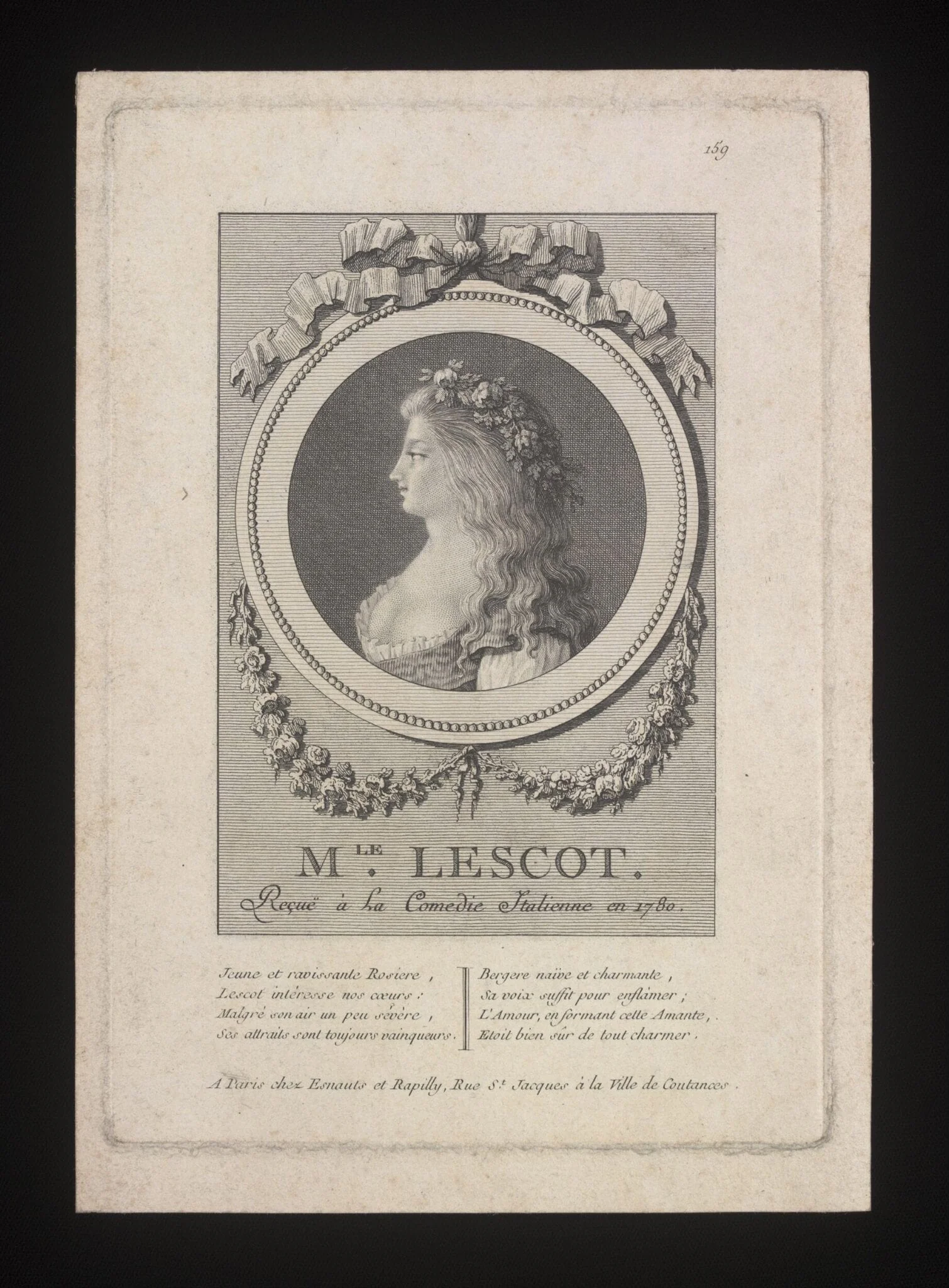 Mlle Lescot, by Unknown, 1780