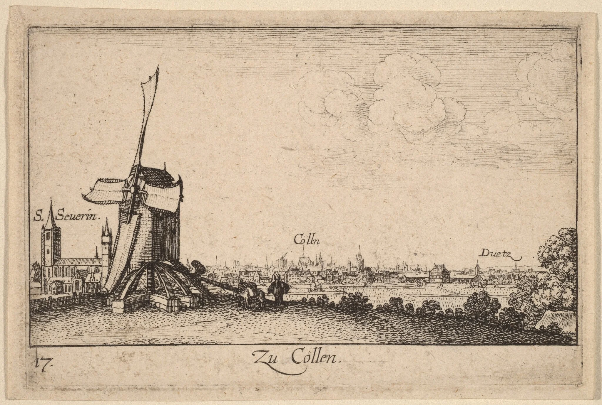Cologne, by Wenceslaus Hollar, ink, 1635