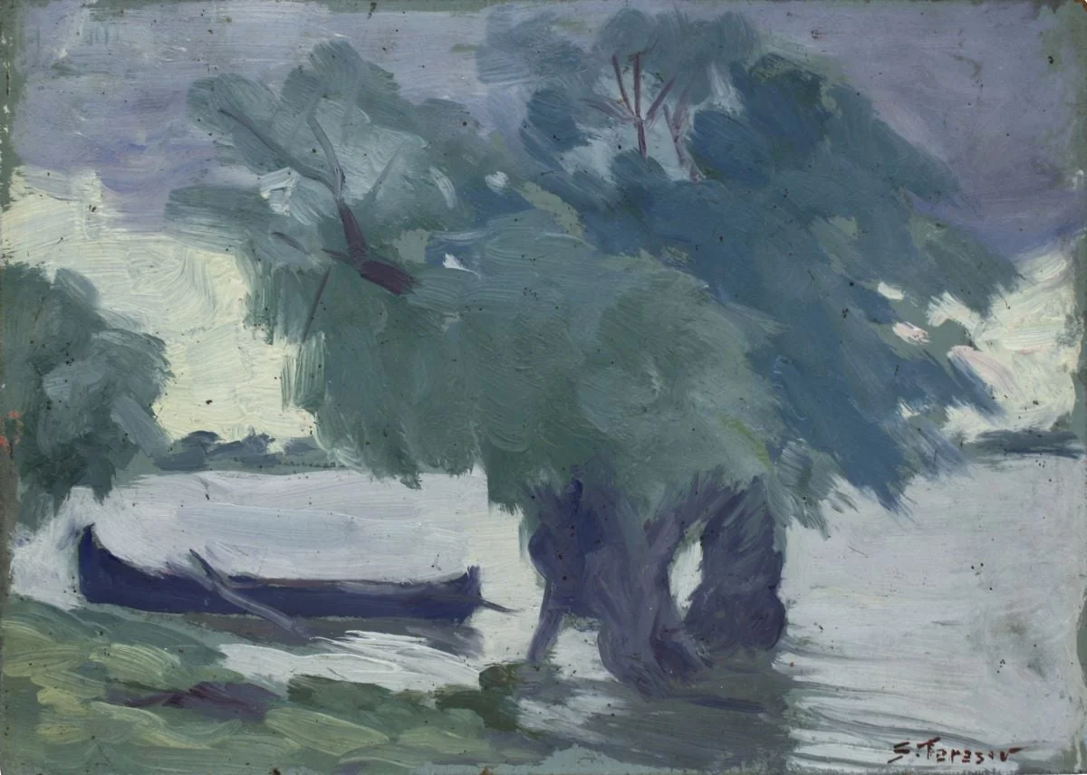 Pe malul Dunării, by Stavru Tarasov, unspecified, 1949