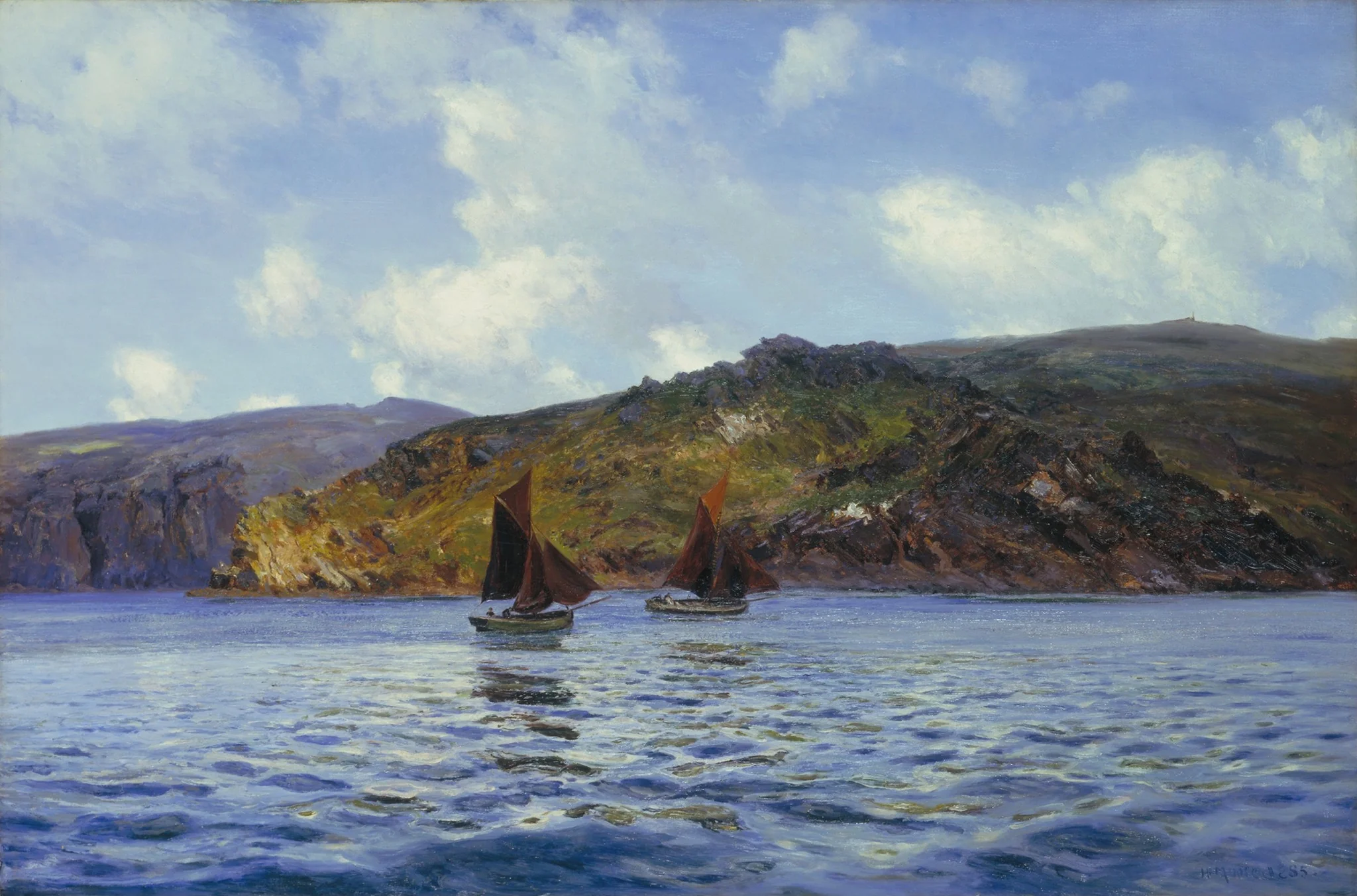 Catspaws off the Land, by Henry Moore, oil, 1893