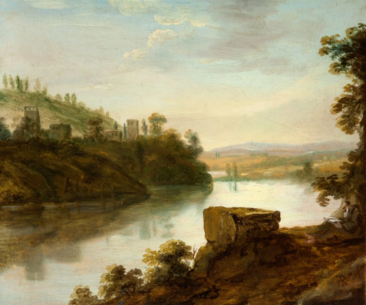 Pastoral Landscape, by Charlotte Nasmyth, oil, 1854