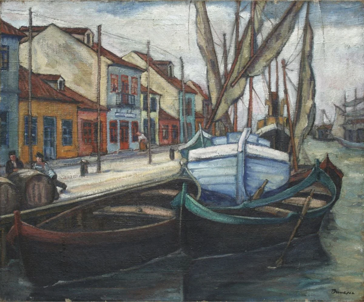 Peisaj de la Sulina, by Marius Bunescu, unspecified, 1949