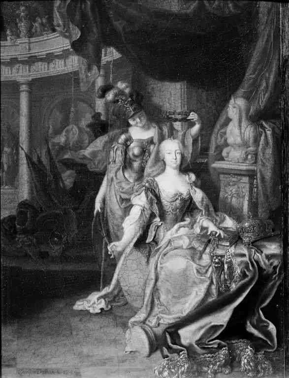 Empress Maria Theresa Garlanded by Wisdom