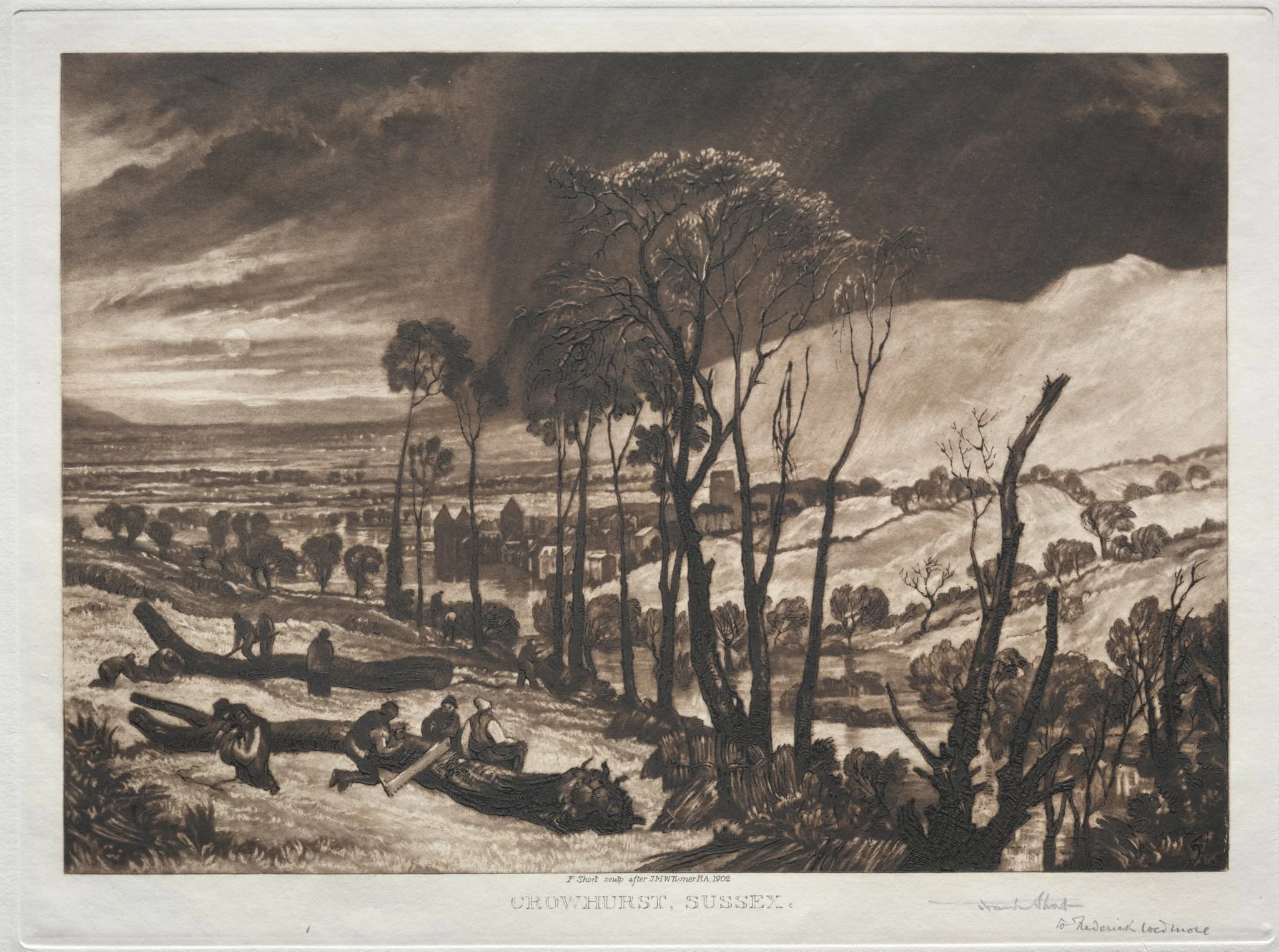 Crowhurst, Sussex, by Frank Short, 1902