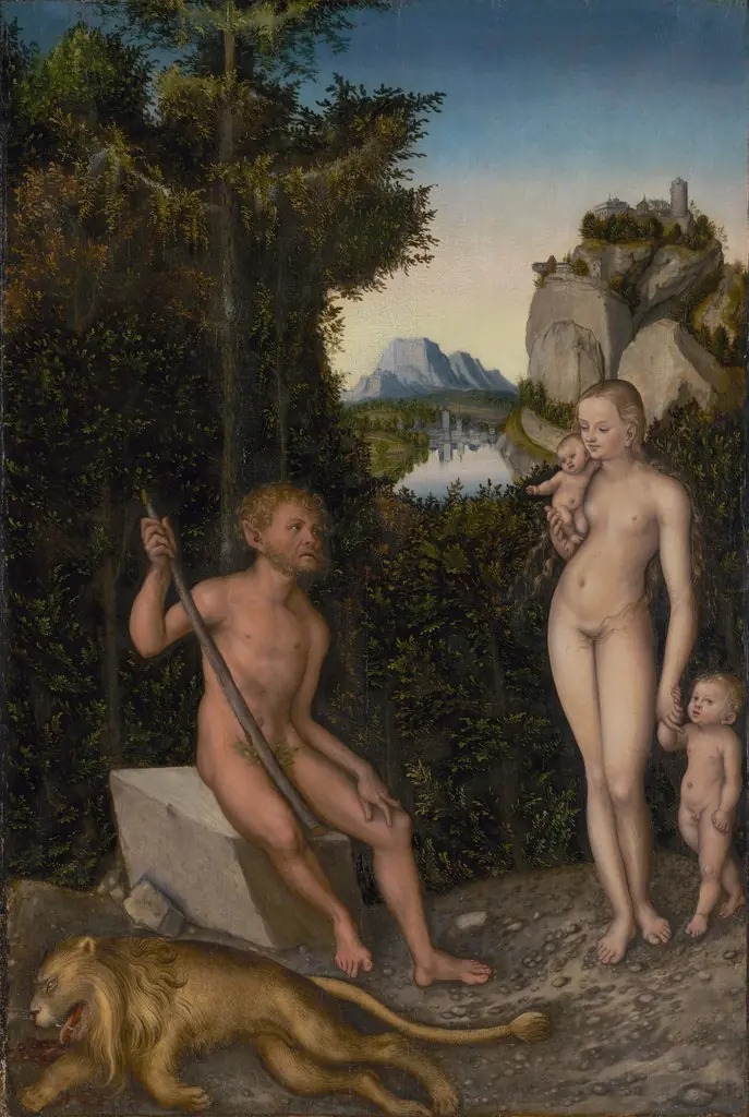 A Faun and His Family with a Slain Lion