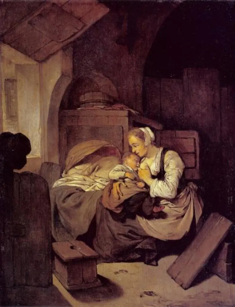 Interior with Nursing Mother