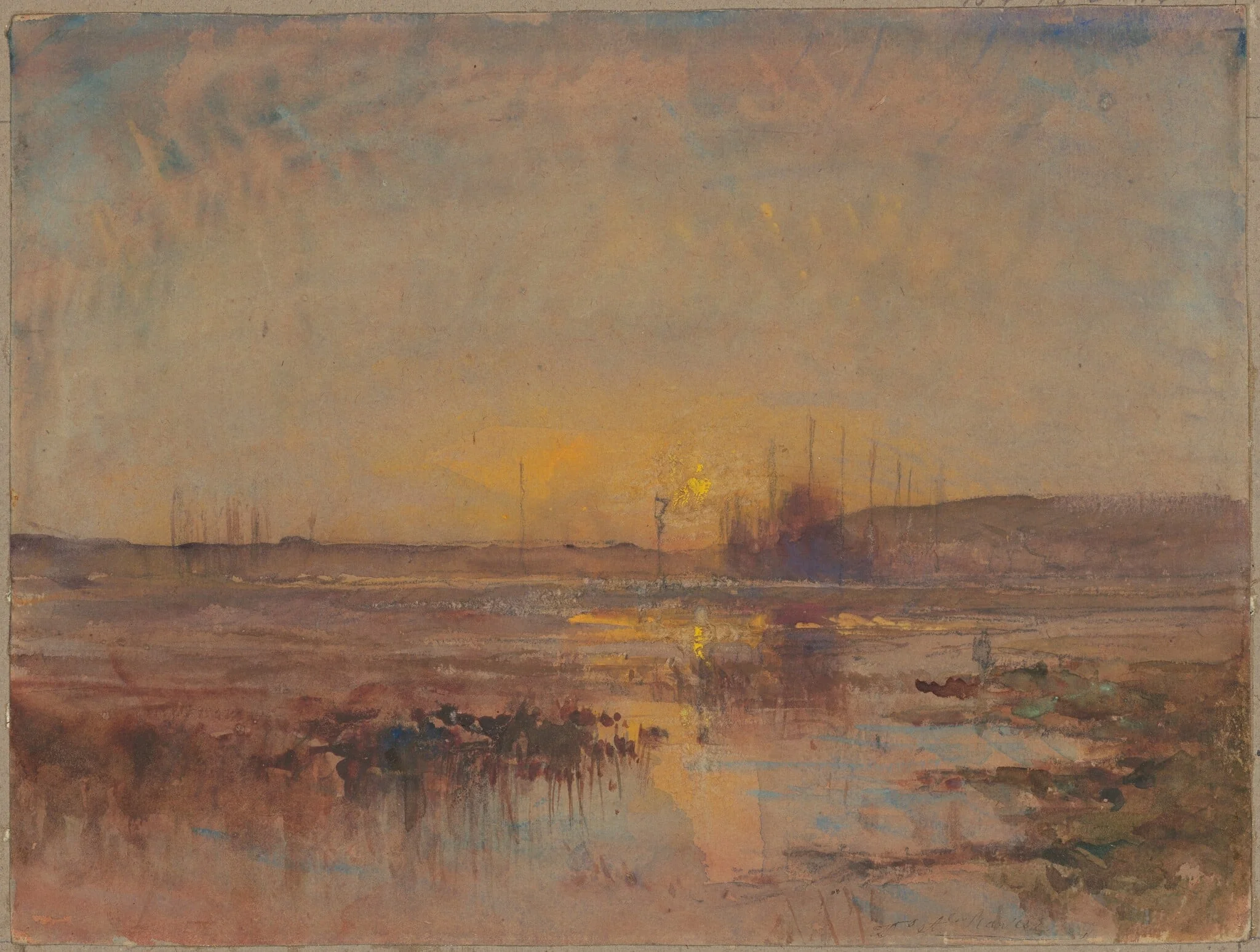 Vicinity of Morestal, by François-Auguste Ravier, watercolor, 1890