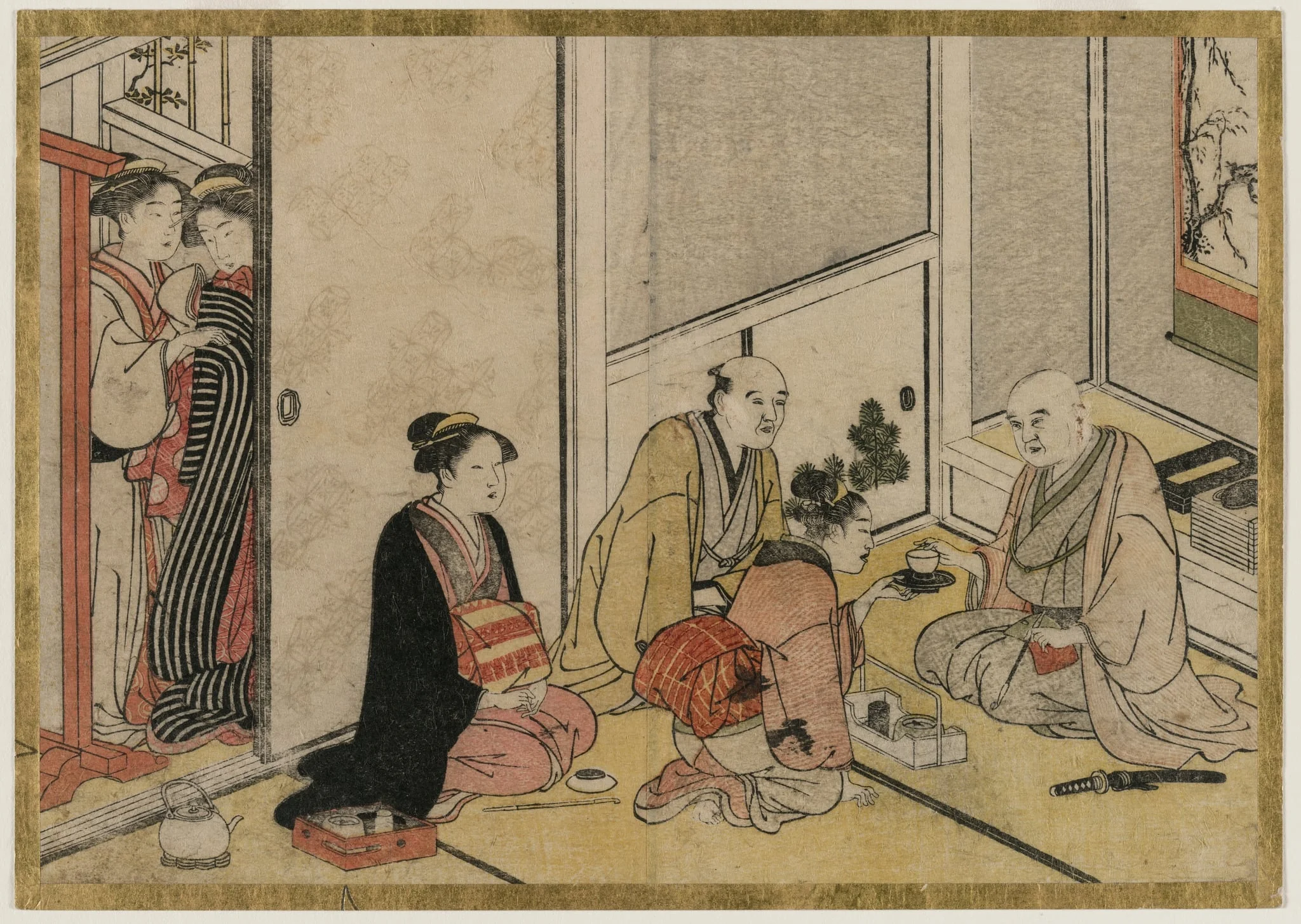 Interior Scene, by Katsukawa Shunshō, 1769