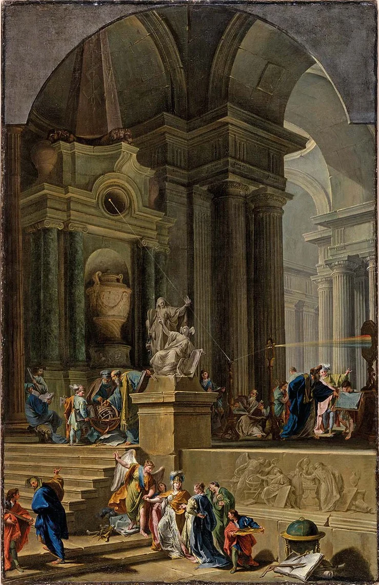 An Allegorical Monument to Sir Isaac Newton