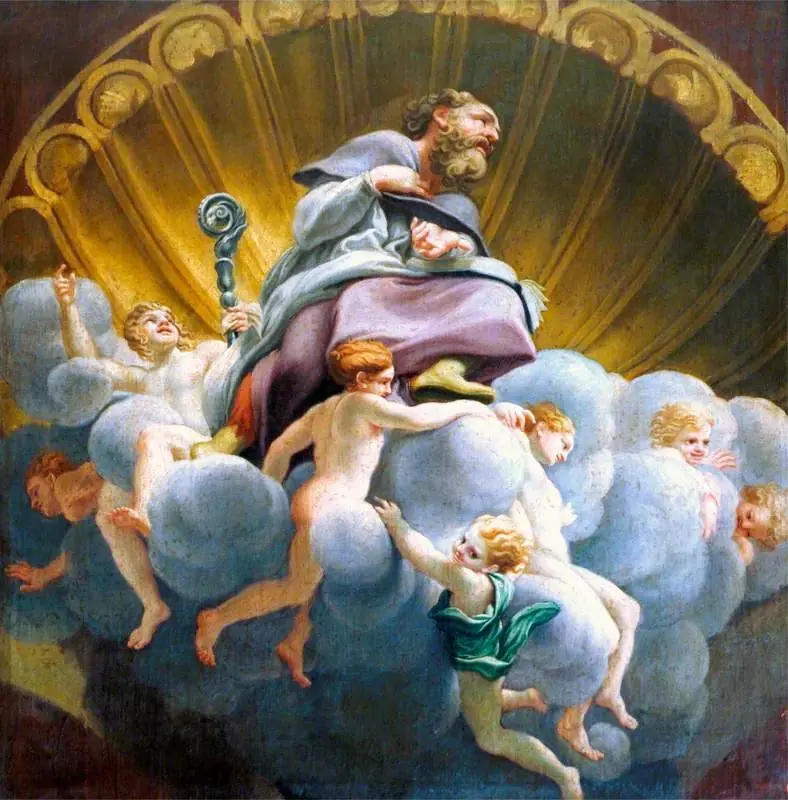 Saint Bernard Surrounded by Angels (copy of the fresco in the cupola of Parma Cathedral)