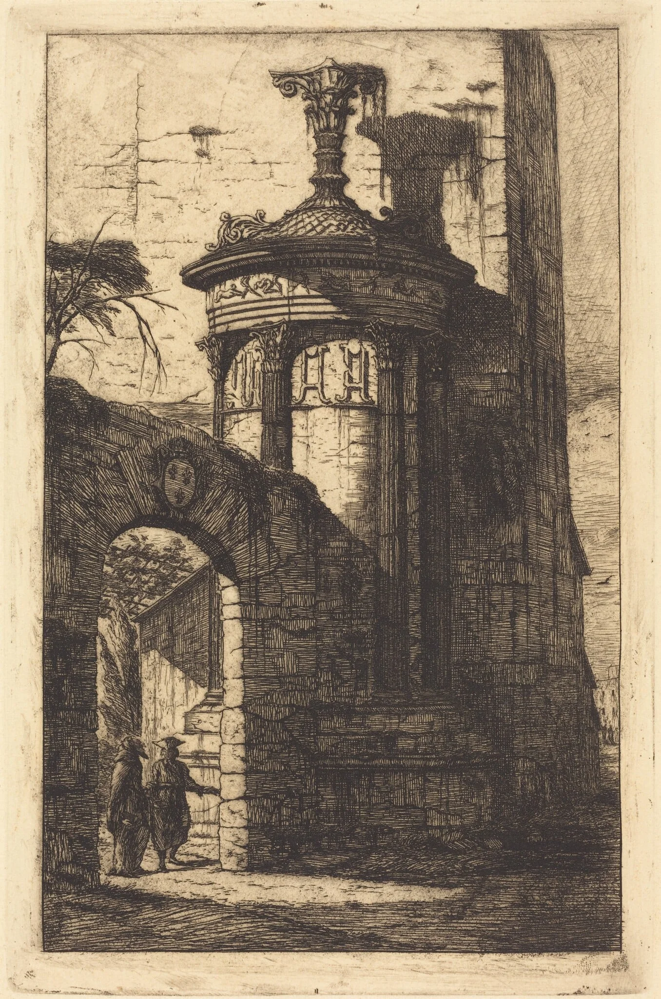 Entrée du Couvent des Capucins français à Athenes (Entrance to the French Capuchin Convent at Athens)