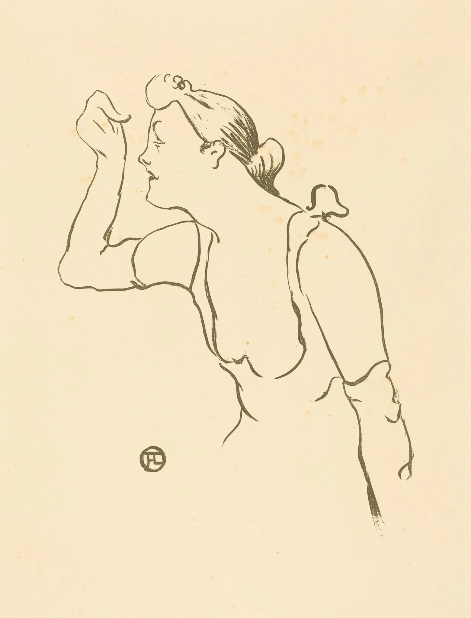 Paula Brébion, by Henri de Toulouse-Lautrec, ink, 1893