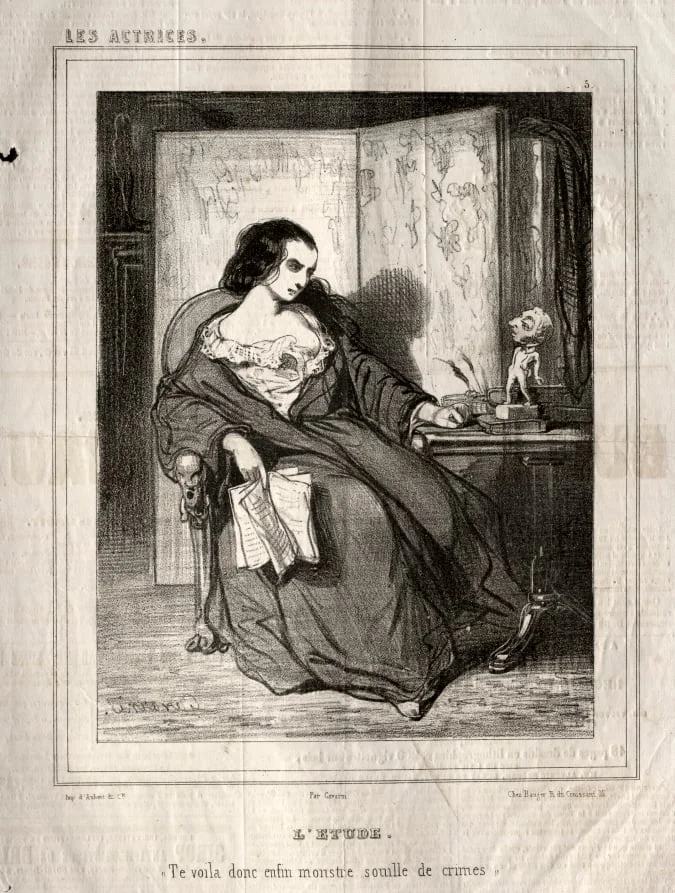 Les Actrices:  L'Etude, by Paul Gavarni, 1843