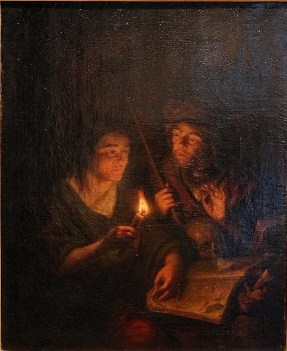 A pitonisa de Endor, by Godfried Schalcken, unspecified, 1675
