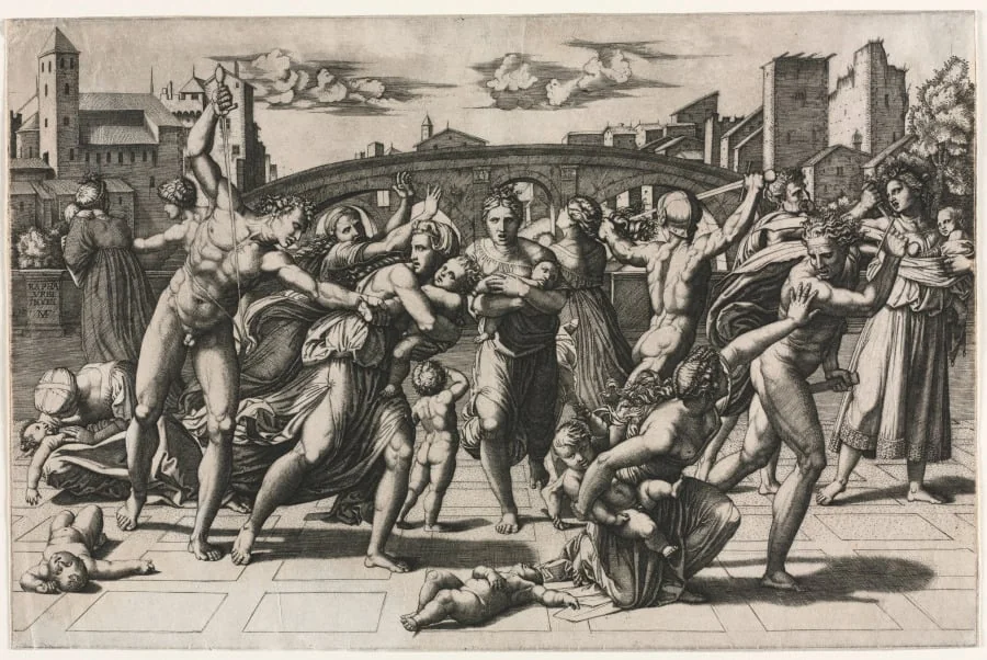 The Massacre of the Innocents (Without the Fir Tree), by Marcantonio Raimondi, 1512