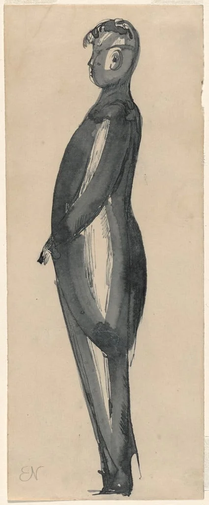 Untitled, by Elie Nadelman, ink, 1918
