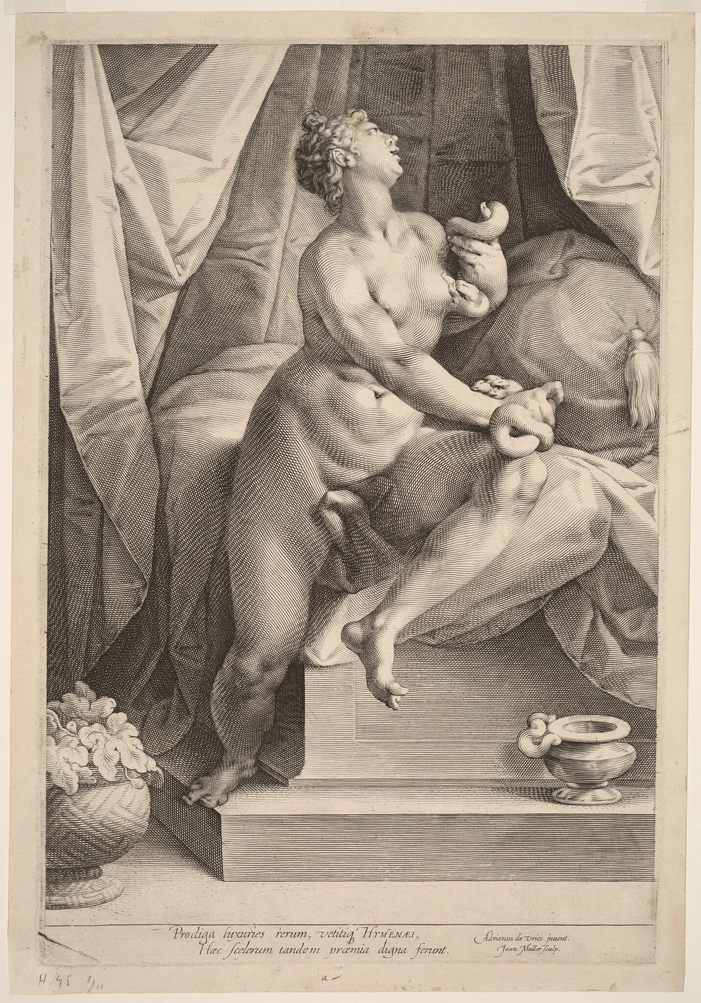 Cleopatra, by Jan Muller, ink, 1598