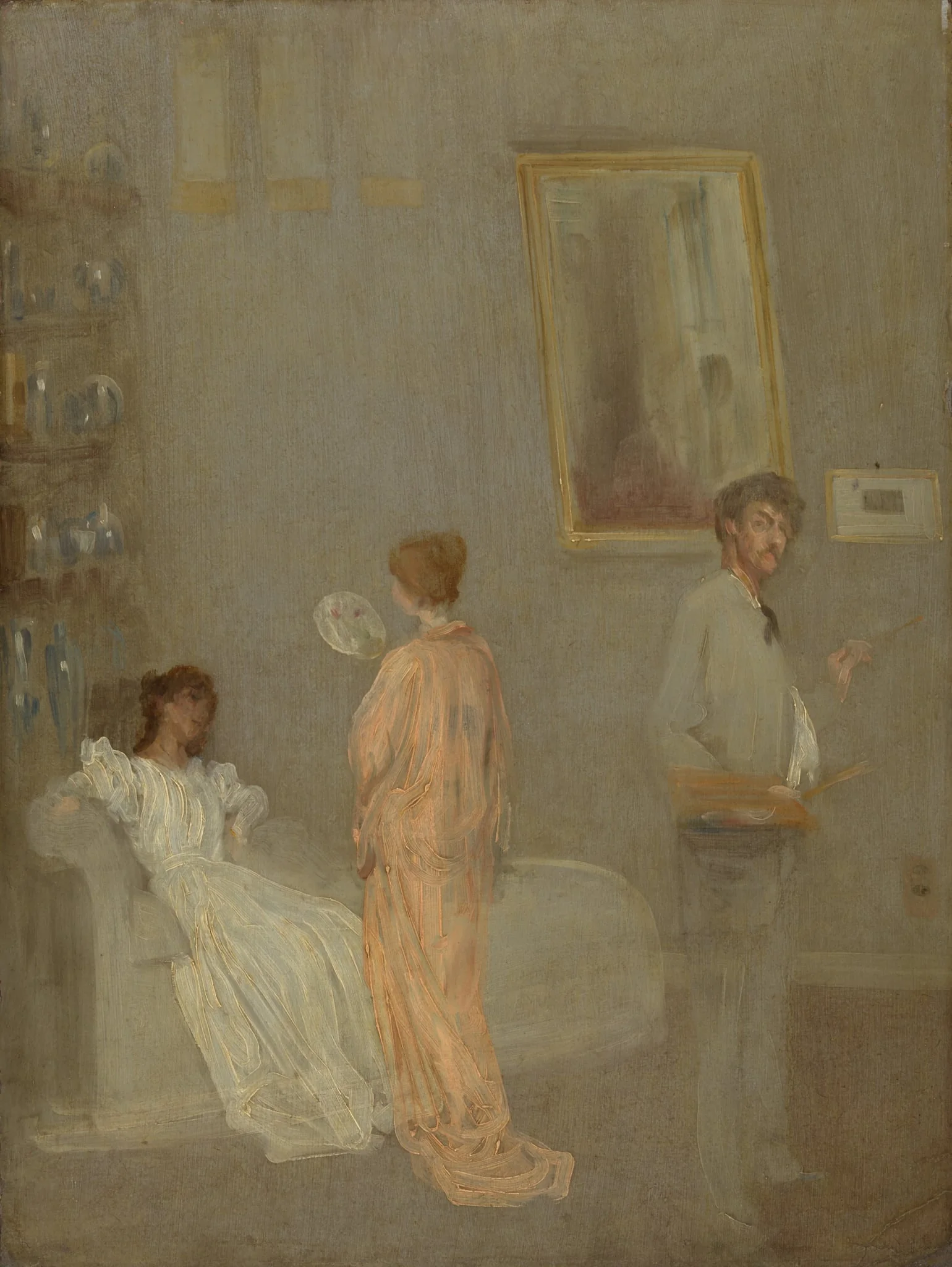 The Artist in His Studio, by James McNeill Whistler, oil, 1866