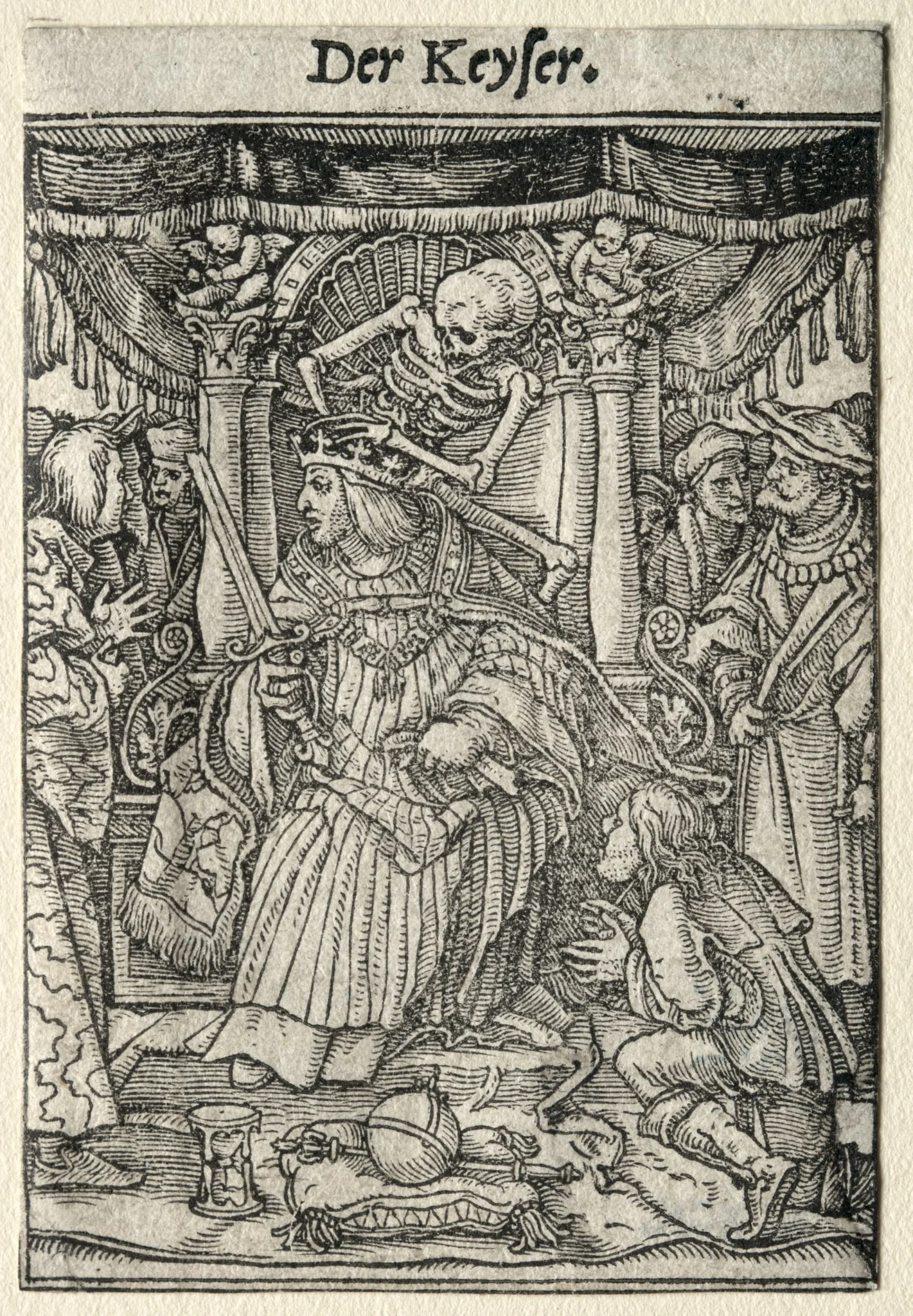 Dance of Death:  The Emperor, by Hans Holbein the Younger, 1526