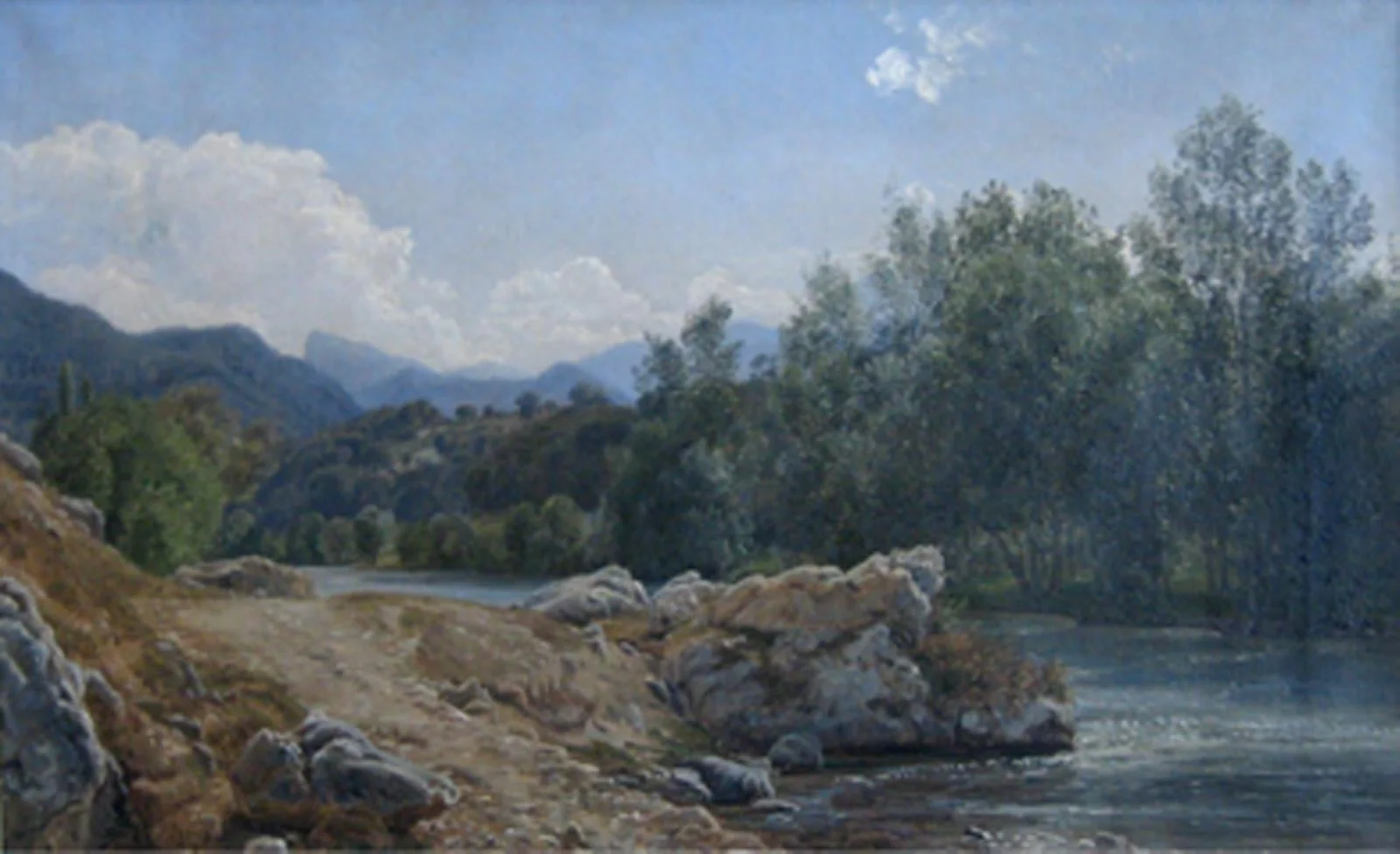 Formiddag ved Garonne. Montréjeau, by Unknown, 1865