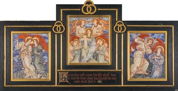 Three Studies for the Decoration of the first Mortuary Chapel, the Royal Hospital for Sick Children, Edinburgh, by Phoebe Anna Traquair, oil, 1893