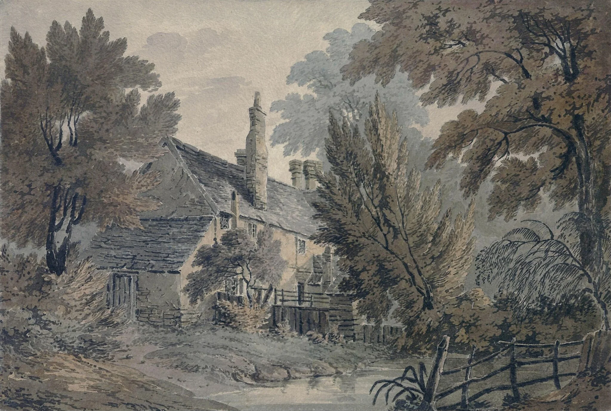 Landscape with House by a Pond