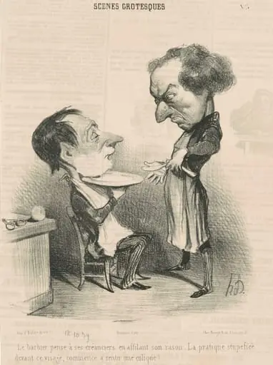 Le barbier pense a ses créanciers...