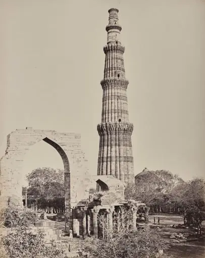 Delhi. The Kootub Minar or Tower in the Ruined City of Old Delhi