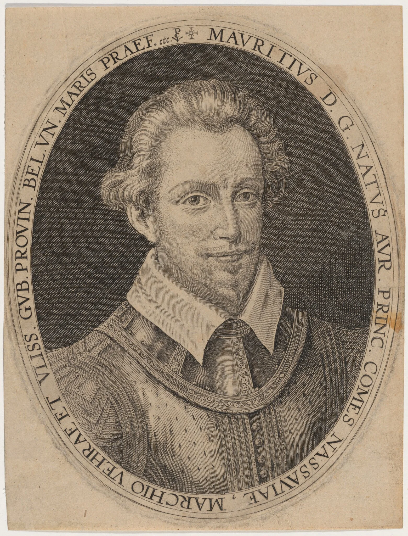 Maurice of Nassau, Prince of Orange, by Crispijn van de Passe I, ink, 1601