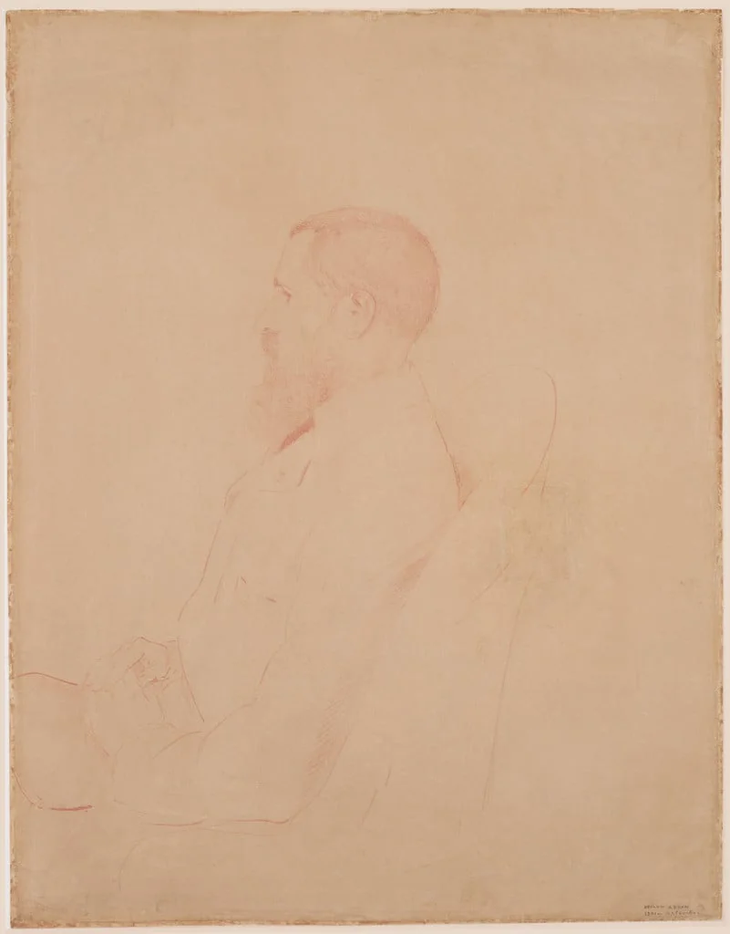 Untitled, by Odilon Redon, crayon, 1901