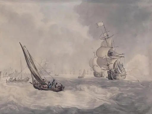 Firing a salute off Portsmouth