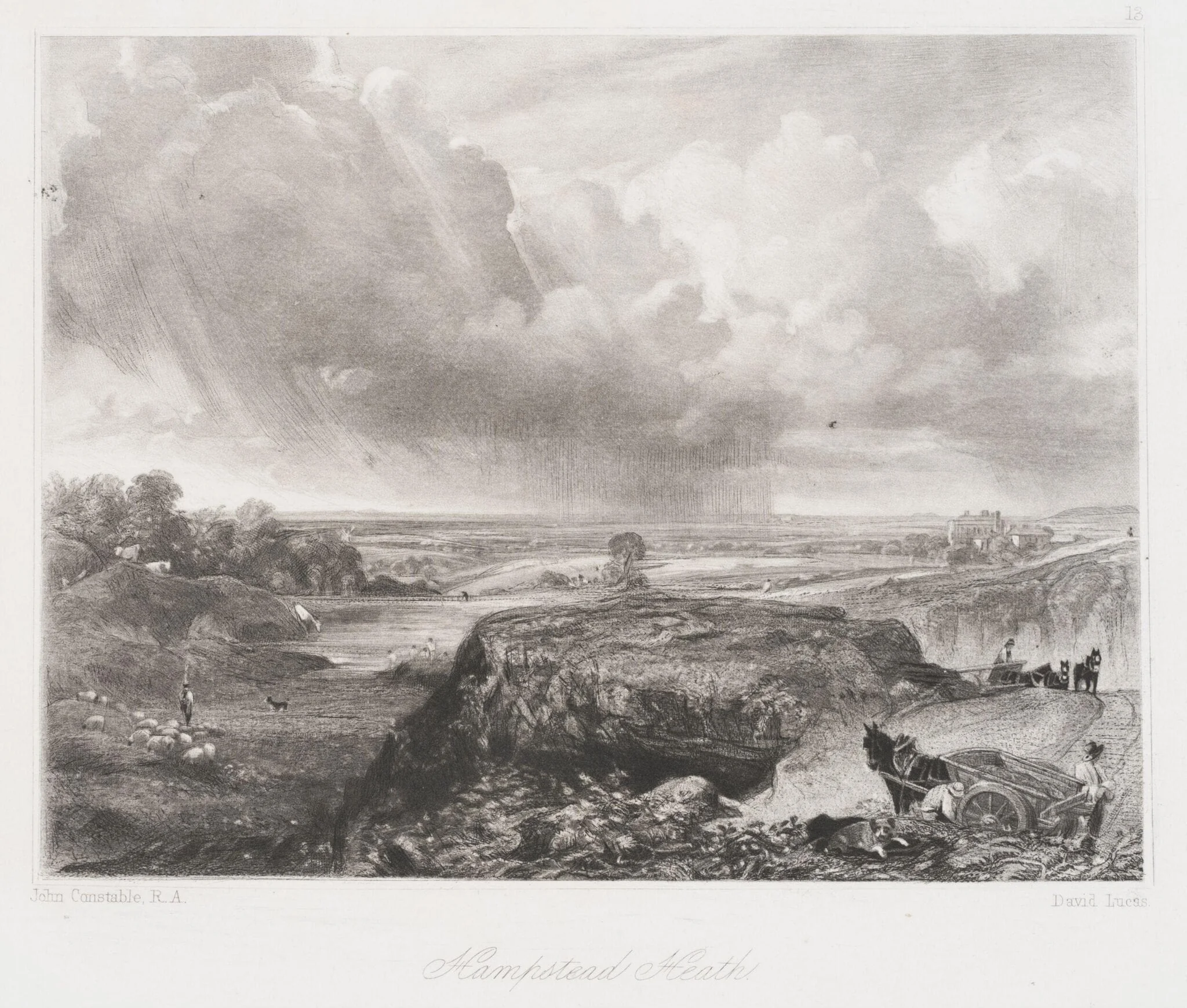 Hampstead Heath, by John Constable, 1855