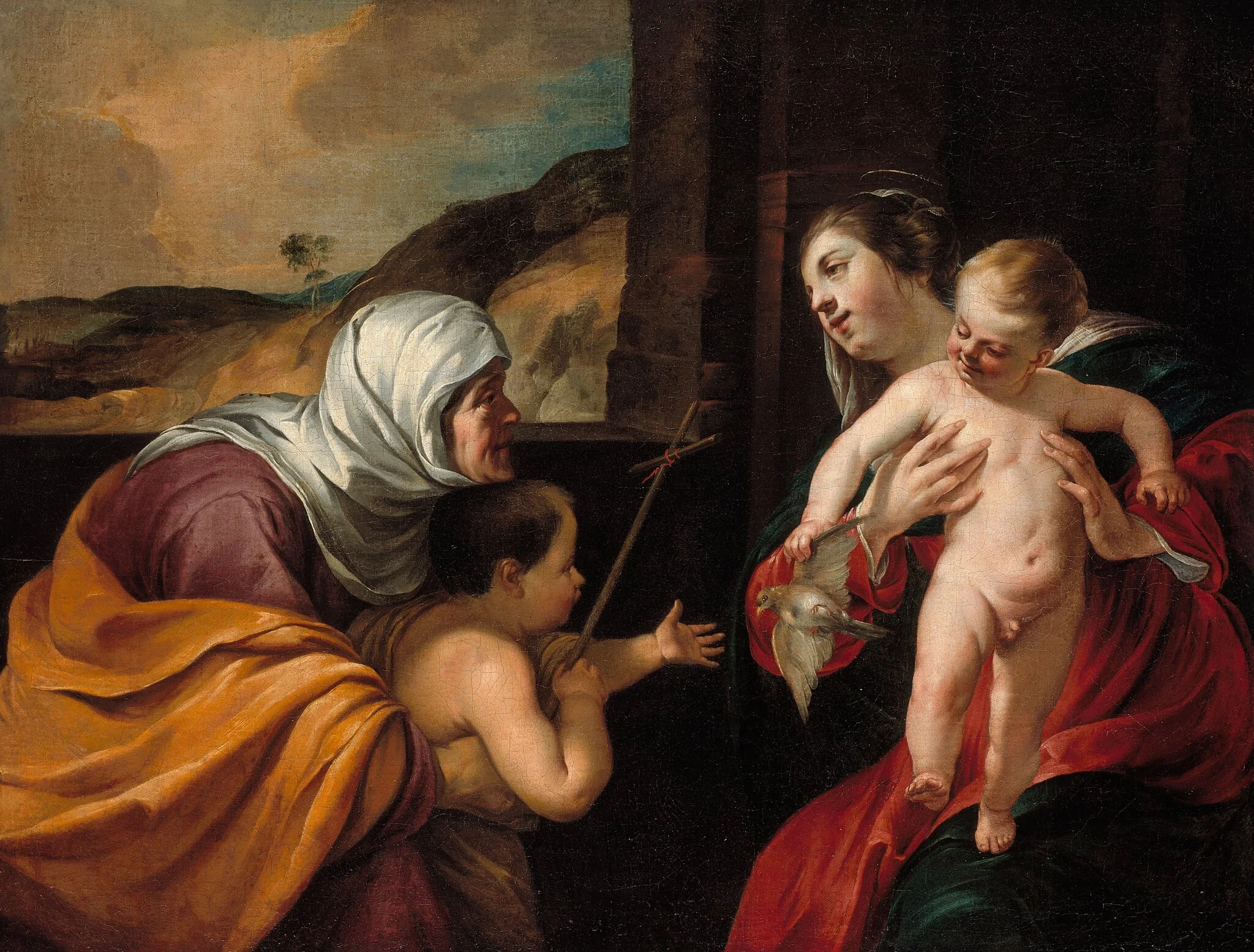 Virgin and Child with Saint Elizabeth and the Infant Saint John the Baptist, by Jacques Blanchard, oil, 1628