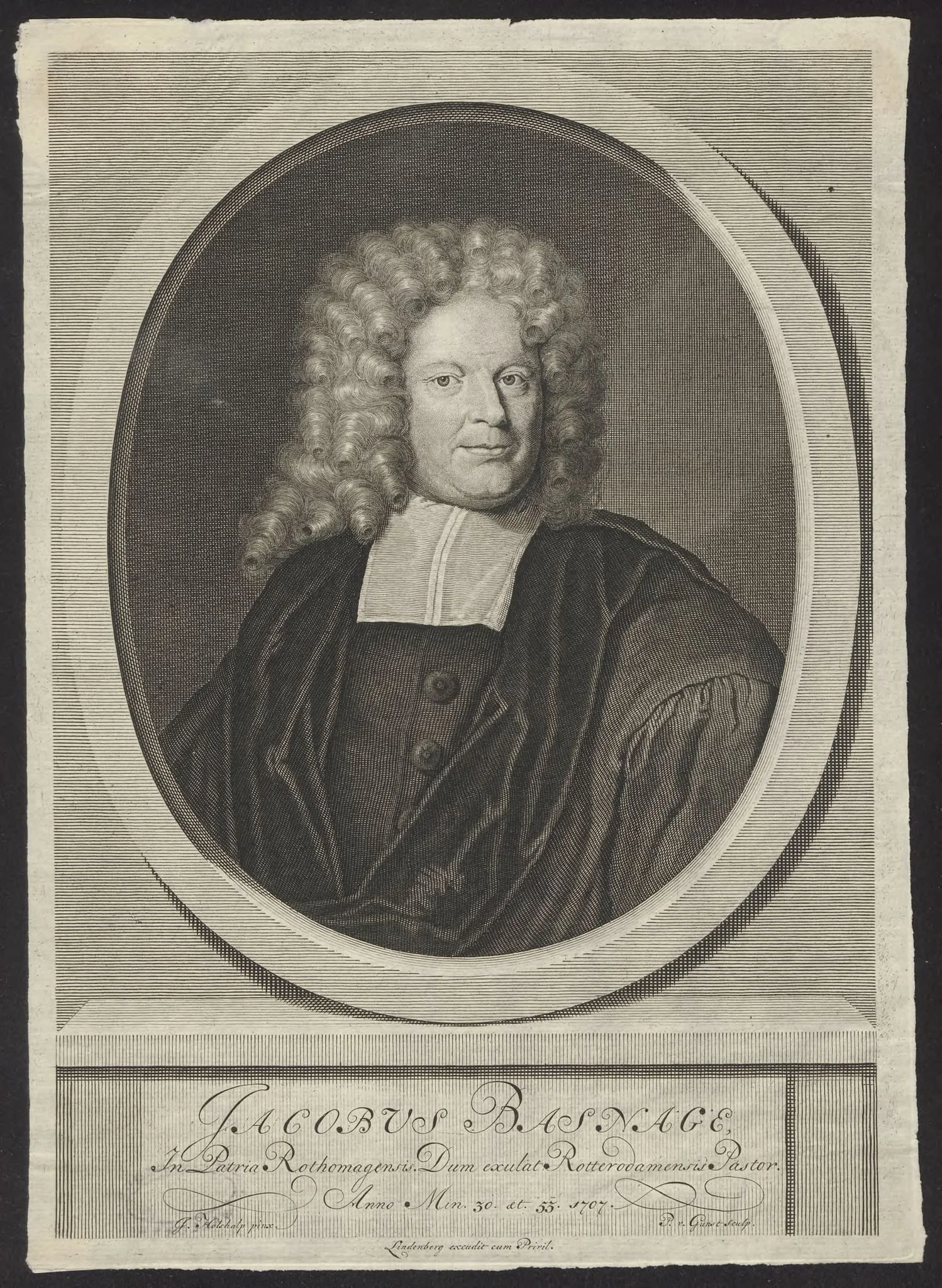 Portrait of Jacobus Basnage, Walloon minister and historian