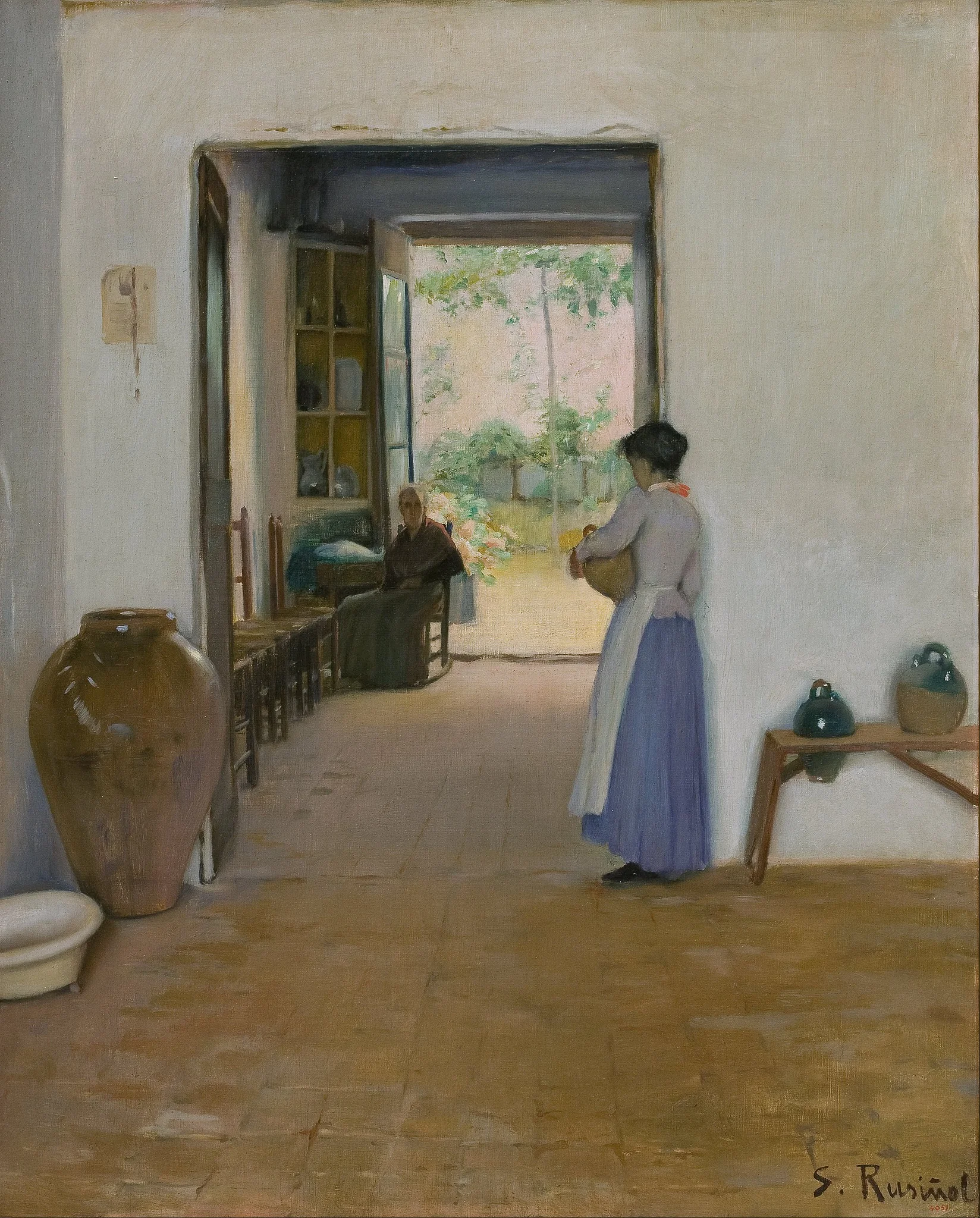 Sitges Interior, by Santiago Rusiñol i Prats, oil, 1896