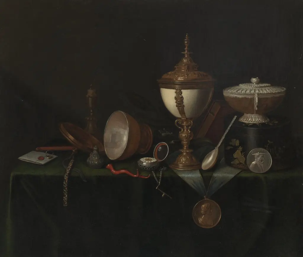 Still Life with Ostrich Egg Cup and the Whitfield Heirlooms