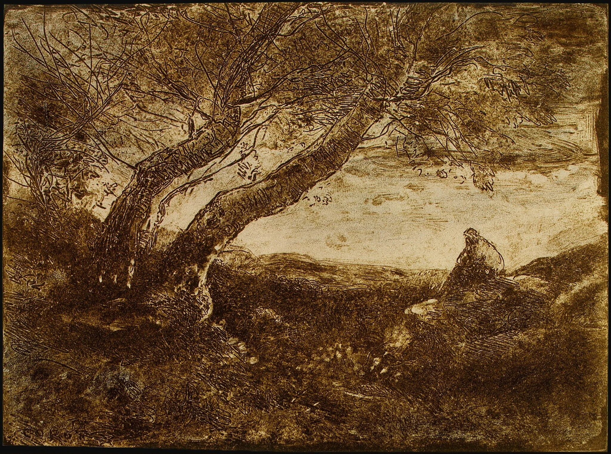 The Dreamer (Le Songeur), by Jean Baptiste Camille Corot, 1854