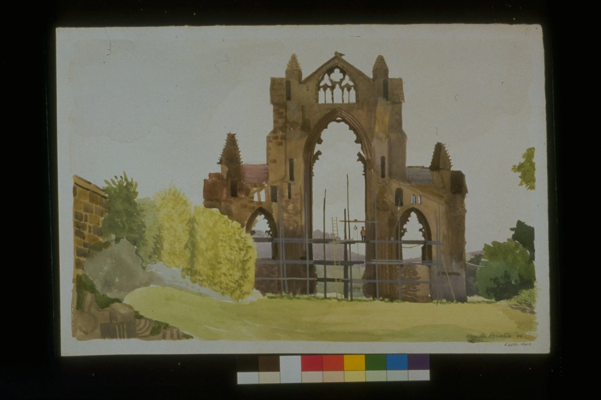 Guisborough Priory, by Kenneth Rowntree, watercolor, 1940