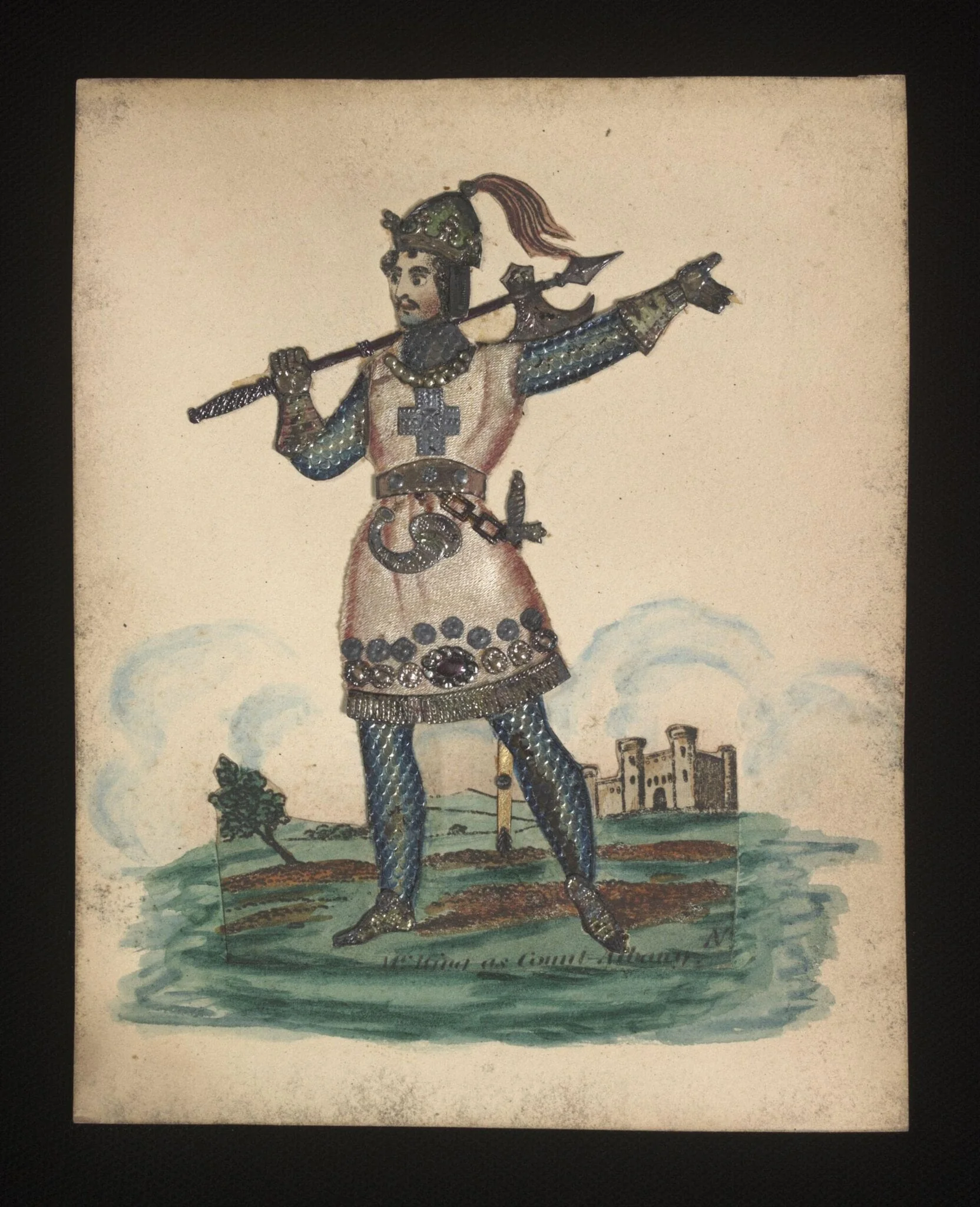 Count Albaun tinsel print, by Unknown, 1850