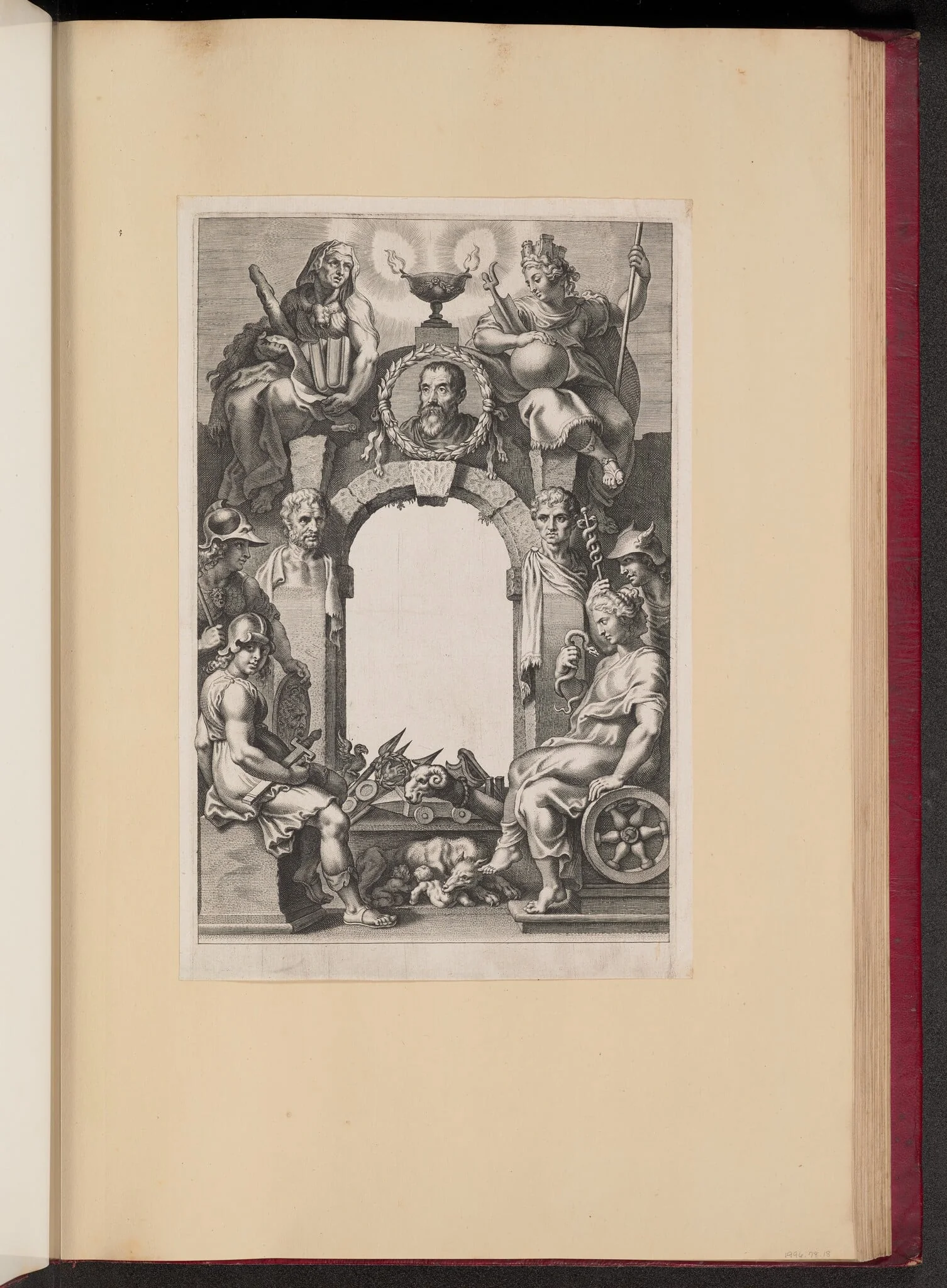 Title Page for Justus Lipsius, Opera Omnia, I, by Cornelis Galle I, ink, 1637