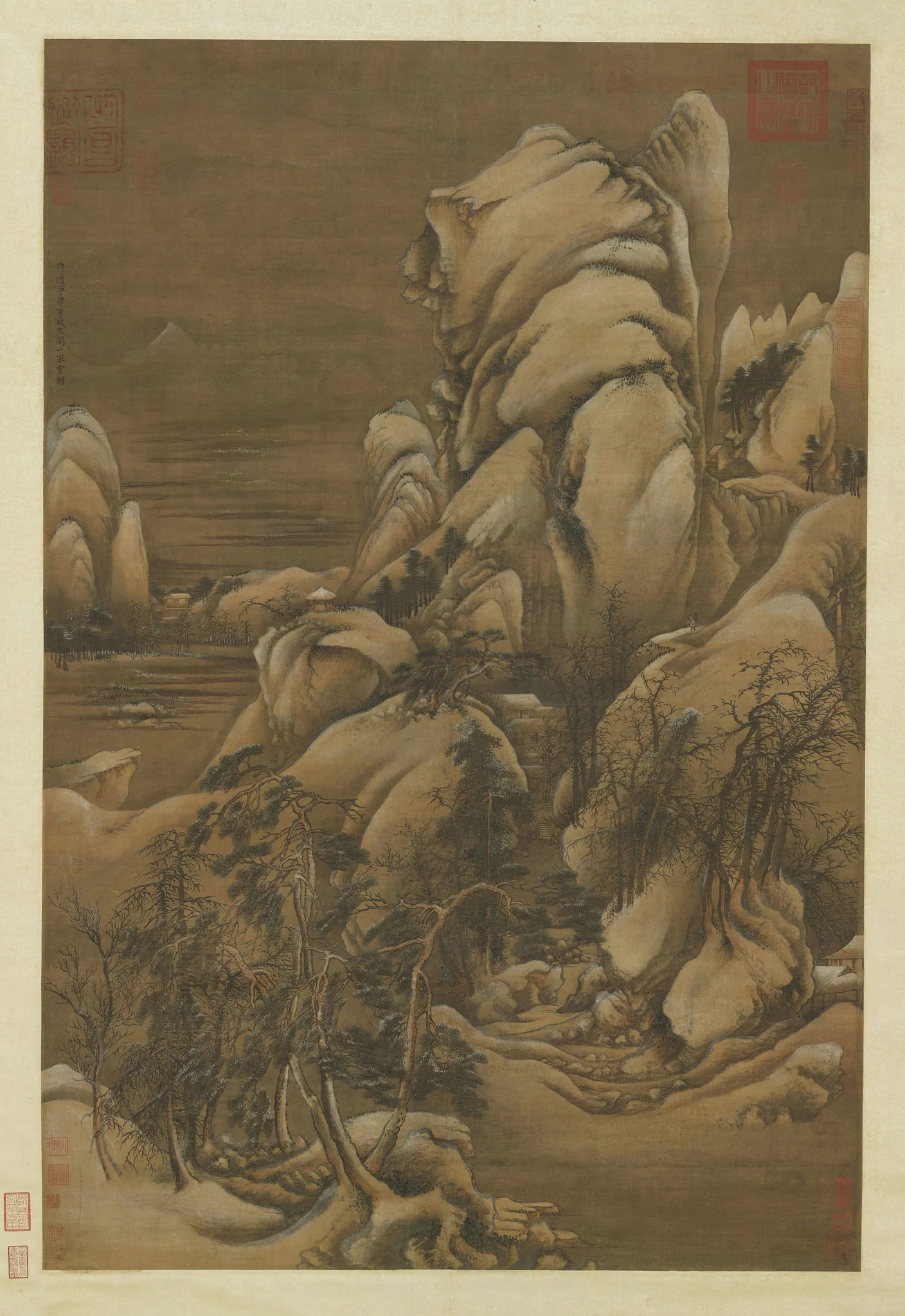 Heavy Snow on a Mountain Pass, by Xu Daoning, unspecified, 1020