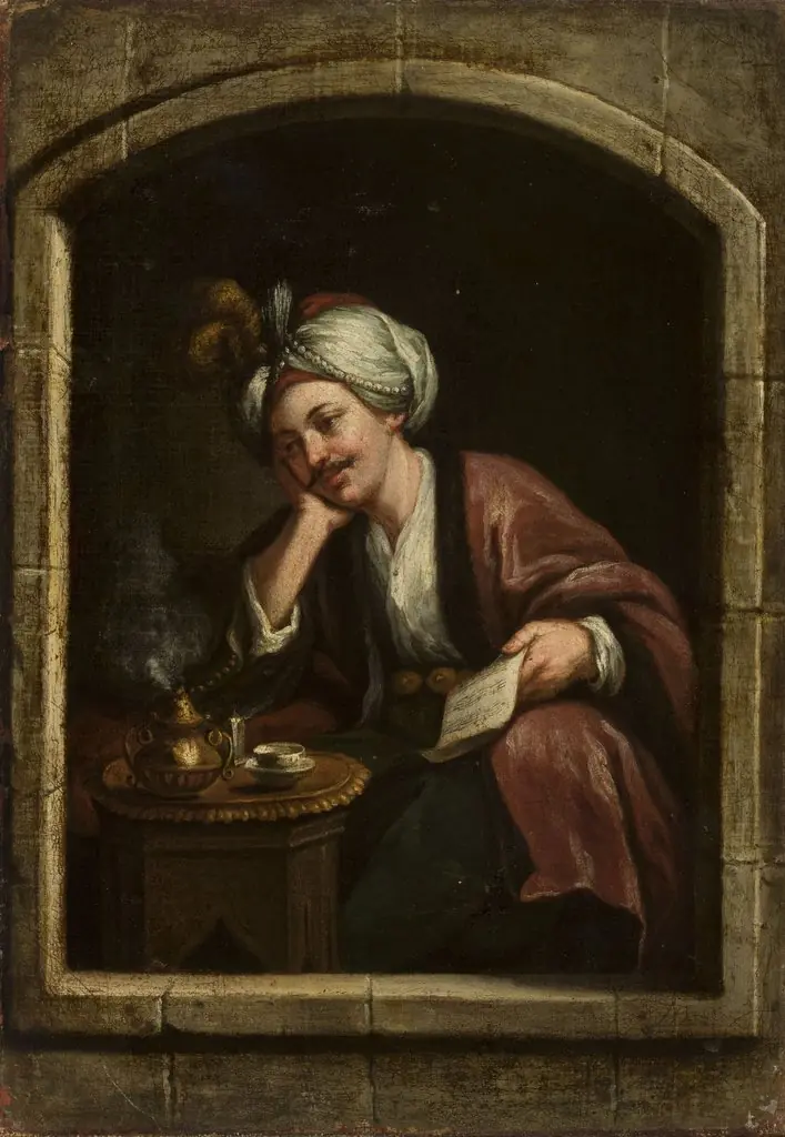 Turk drinking coffee