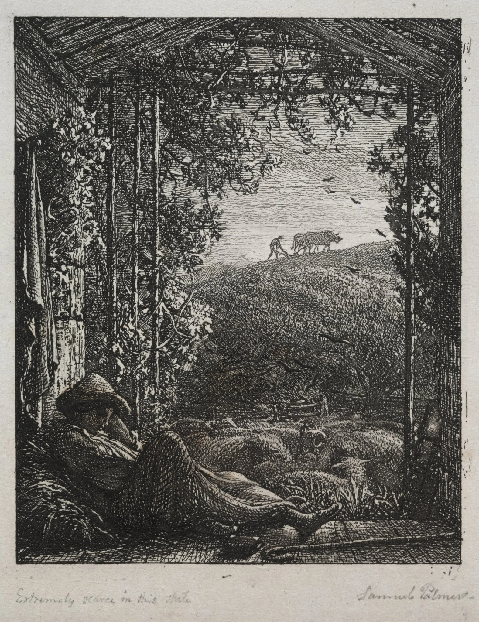 The Sleeping Shepherd, by Samuel Palmer, 1857