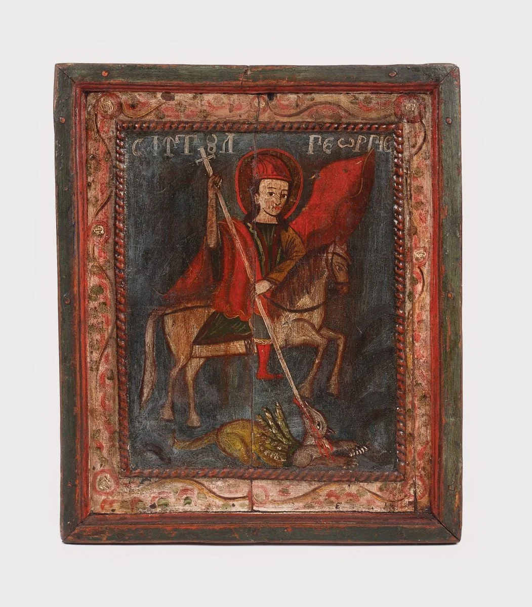 Sf. Gheorghe omorând balaurul, by Unknown, 1850