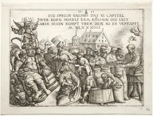 Illustration to proverbs XI (The Hoarders of Grain)