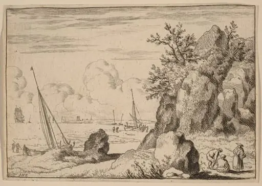 Seascape with Three Figures to the Right